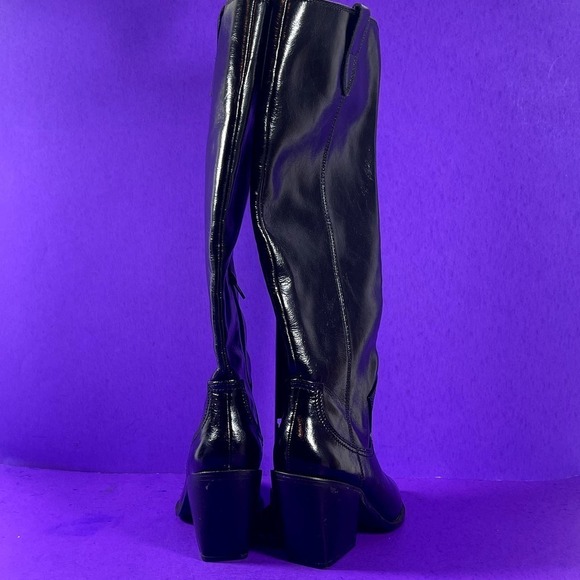 Steven‎ By Steve Madden Black Ninette Leather Knee-High Boot Women's Size 6-NEW - Picture 5 of 10